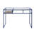 Rectangular Desk With Blue And Supply Container Writing Robust Shelf