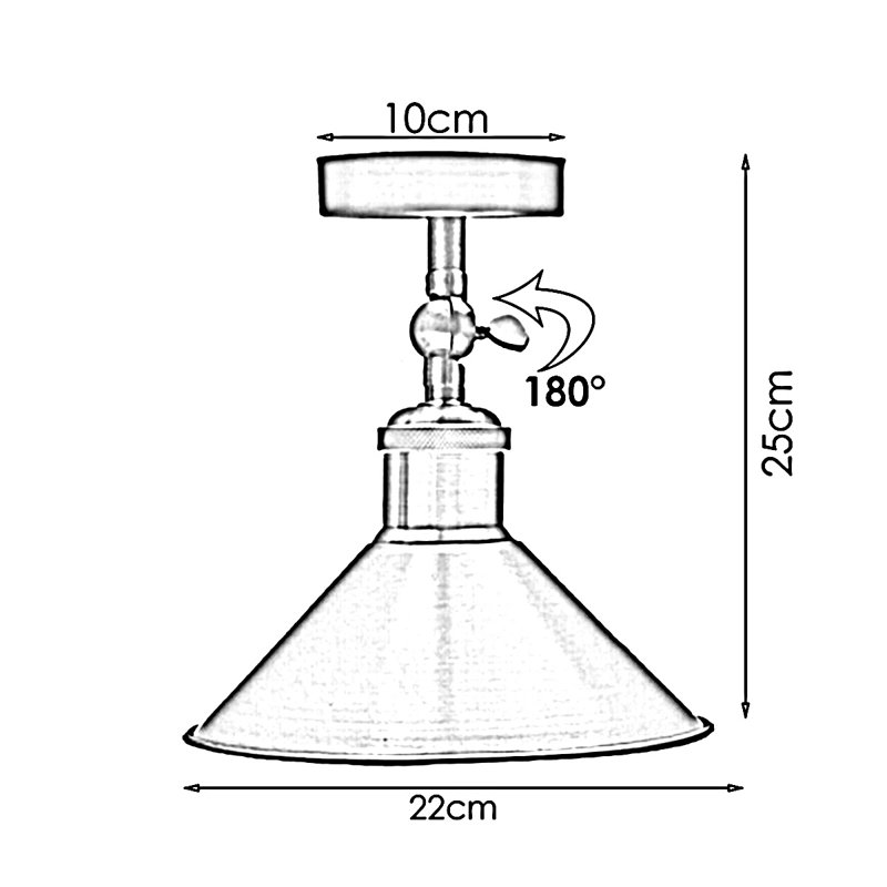 Boling Semi Flush Mount, Rose Gold