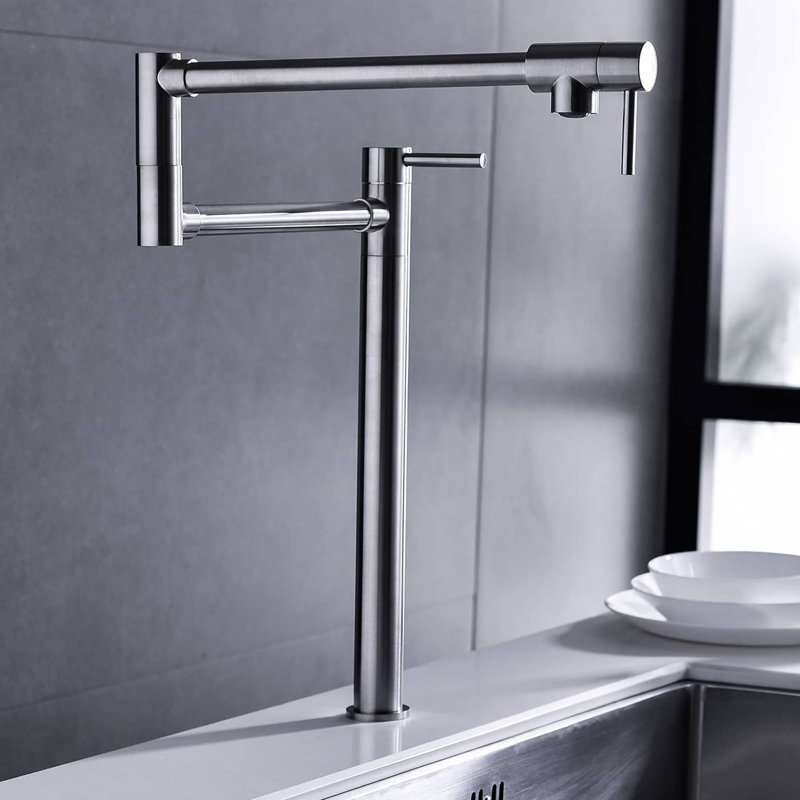 AWZTOO Kitchen Faucet, Brushed Nickel