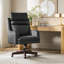 Chaise de bureau inclinable et pivotante en cuir véritable Heeg-387067734