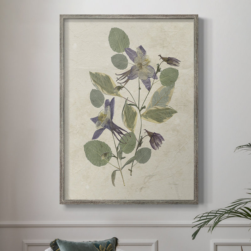 Arrangement pressé IV, reproduction encadrée - bois massif 49775, H 30 po x l 24 po