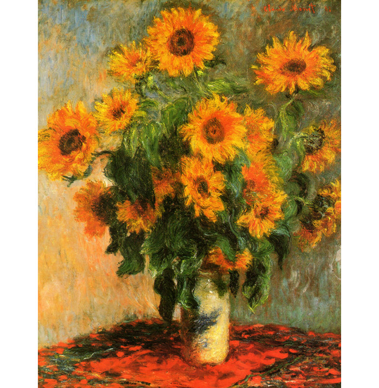 Sunflowers, c.1881, 18" H x 14" W
