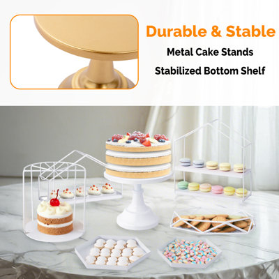 7-Piece Cake Stand Set Dessert Table Display Set In White