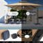 154'' X 116'' Rectangular Outdoor Solar Led Cantilever Patio Umbrella, Counter Weights Included-795541431