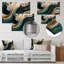 Décoration murale en métal marbré doré et vert Euphoria III - marbre abstrait-662508582