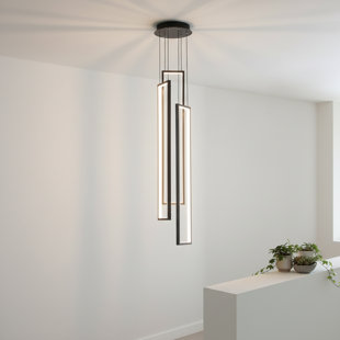 Luminaire suspendu 3 lumières DEL avec télécommande