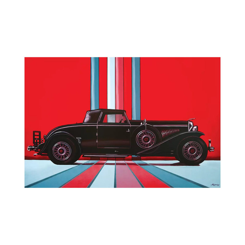 Duesenberg Model J 1929 by Paul Meijering - Painting on Canvas, Wrapped Canvas, 20.32 cm H x 30.48 cm W