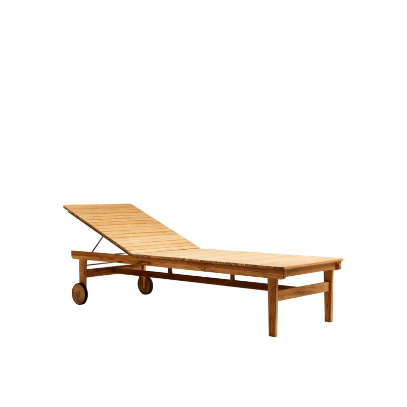 Sammen Outdoor Teak Chaise Lounge