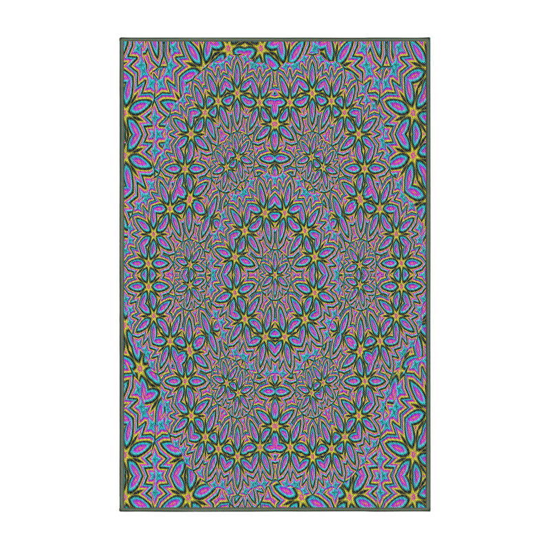 Floral Indoor Rug, Rectangle 5' x 8'