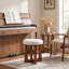 Tabouret de coiffeuse rembourré, tabouret d'appoint en bois massif