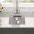 21" L X 18" W Single Bowl Quartz Composite Undermount Kitchen Sink Workstation Sink With Sink Grid-105368846