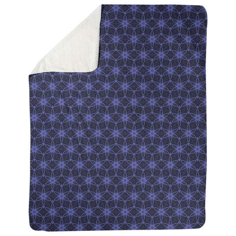 Couverture à motif de cercles ornés Katelyn Elizabeth, l 52,5 po x L 62,5 po, Mauve clair / noir