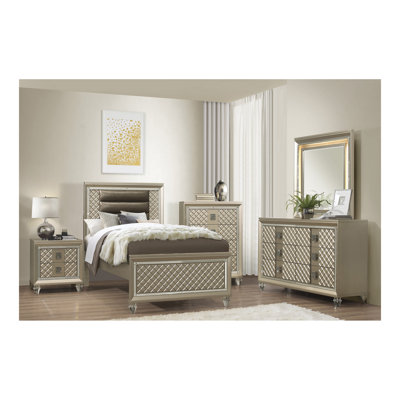 Garniture de miroir biseauté de luxe pour chambre à coucher 1 pièce