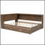 Lit de jour en bois avec tablettes de rangement, USB, DEL et lit gigogne pour un confort et une organisation modernes-2026181693