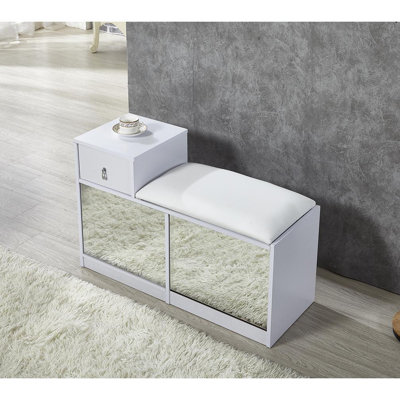 Pryia 10 Pair Solid Wood Shoe Storage Bench
