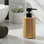 Natural Bamboo Liquid Soap Dispenser with Matte Black Pump