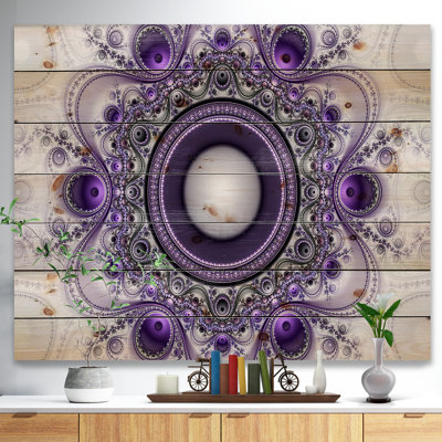 « mauve à motif fractal avec cercles », impression