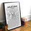 Melbourne City Map - No Frame Print-2067970078