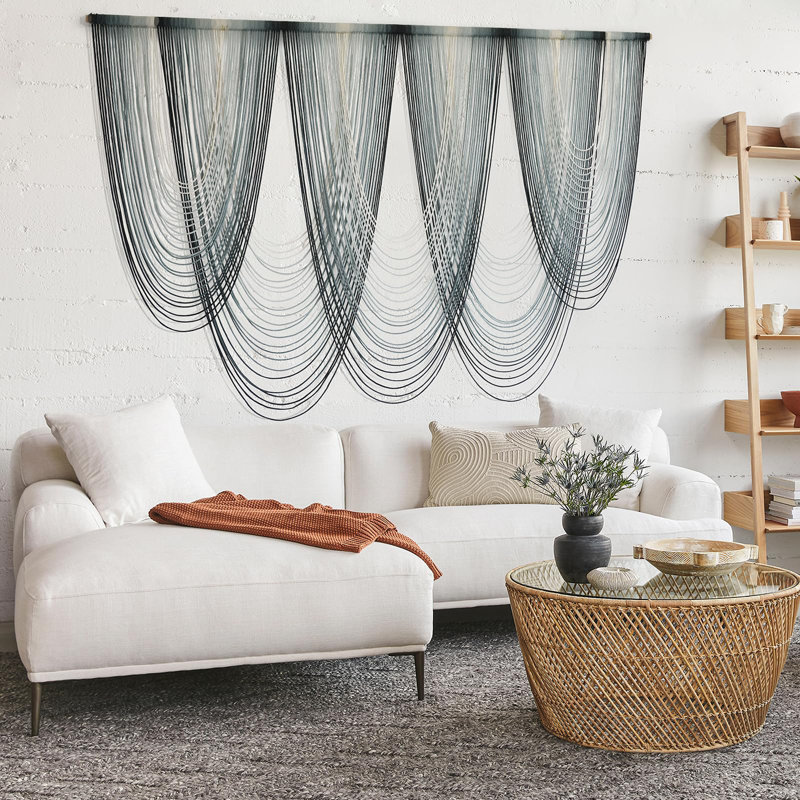 Grande décoration murale macramé macramé à suspendre au mur Boho