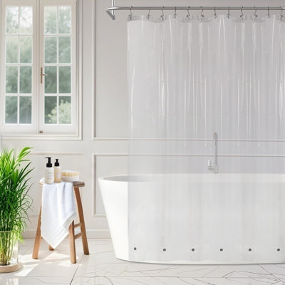 8G PEVA Solid Color Single Waterproof Shower Curtain Liner