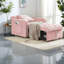 Canapé-lit convertible en velours, fauteuil inclinable rose moderne