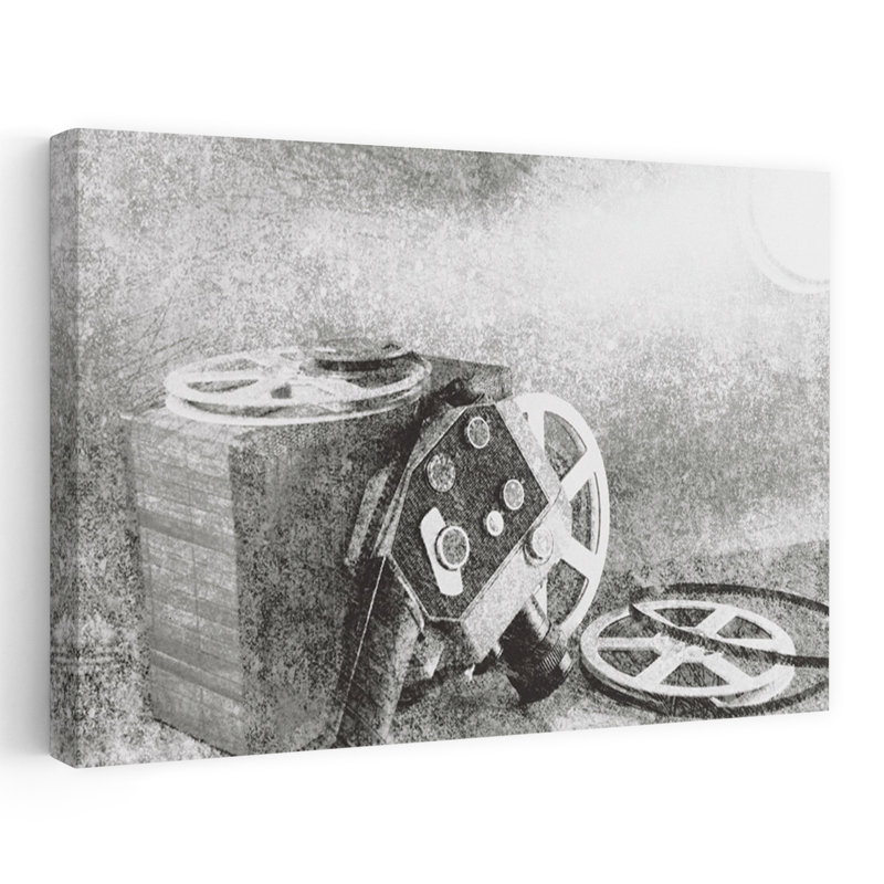 Cinéma, cinéma, repos, rétro, architecture abstraite, art, H 16 po x l 24 po