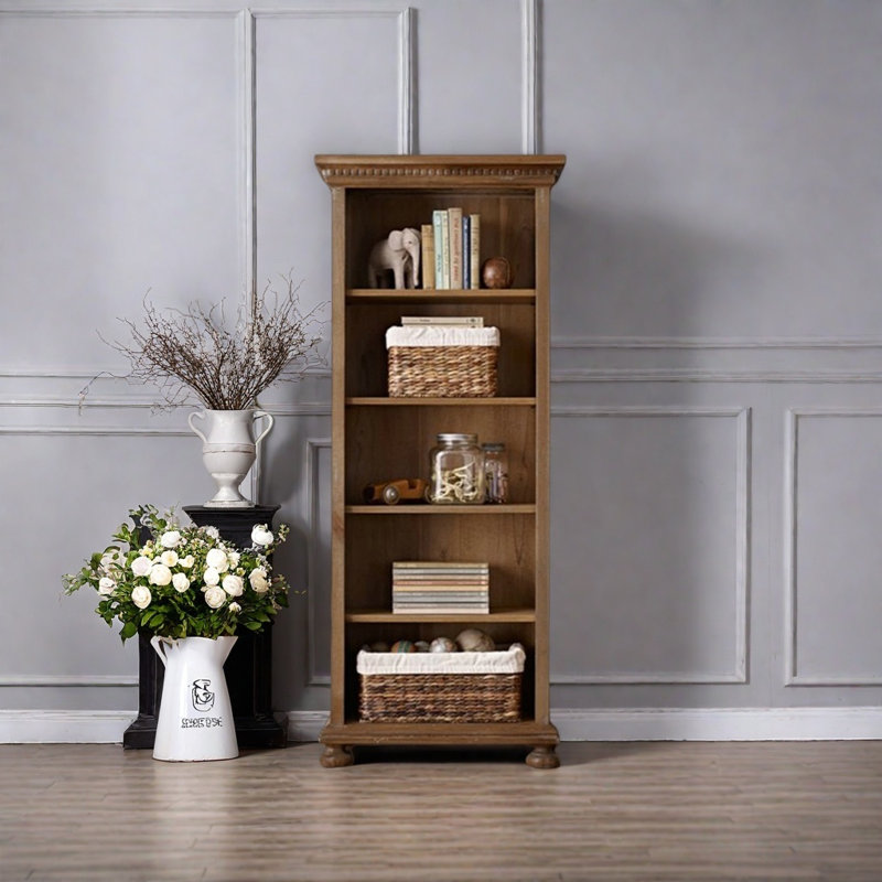 Bibliothèque américaine de style minimaliste rétro, Brun