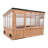 Ensemble de serre d'extérieur en bois de cèdre et polycarbonate de 12 pi x 7 pi avec PowerPort Backyard Discovery Zalie