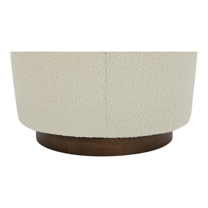 Oscy Swivel Armchair, White 100% Polyester
