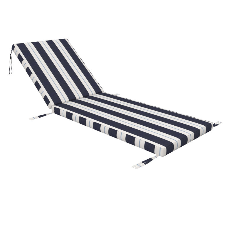Outdoor Chaise Cushion With Sunbrella Fabric, 24" W x 73" D, Sunbrella® Relate Harbor