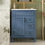 Meuble-lavabo 24 po avec lavabo en céramique, petite armoire de salle de bain, armoire moderne avec 2 tiroirs et tablette réglable