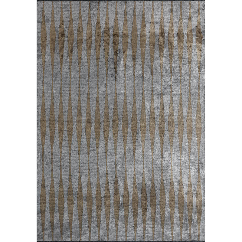 Rezarta Rectangle Geometric Cotton and Viscose Indoor / Outdoor Area Rug, Rectangle 5'3" x 7'6"