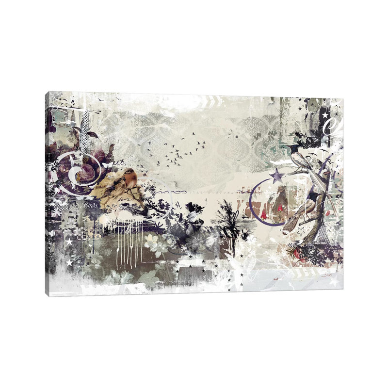 Tweeting Birds by Teis Albers - Gallery-Wrapped Canvas Giclée on Canvas, 20.32 cm H x 30.48 cm W, Canvas