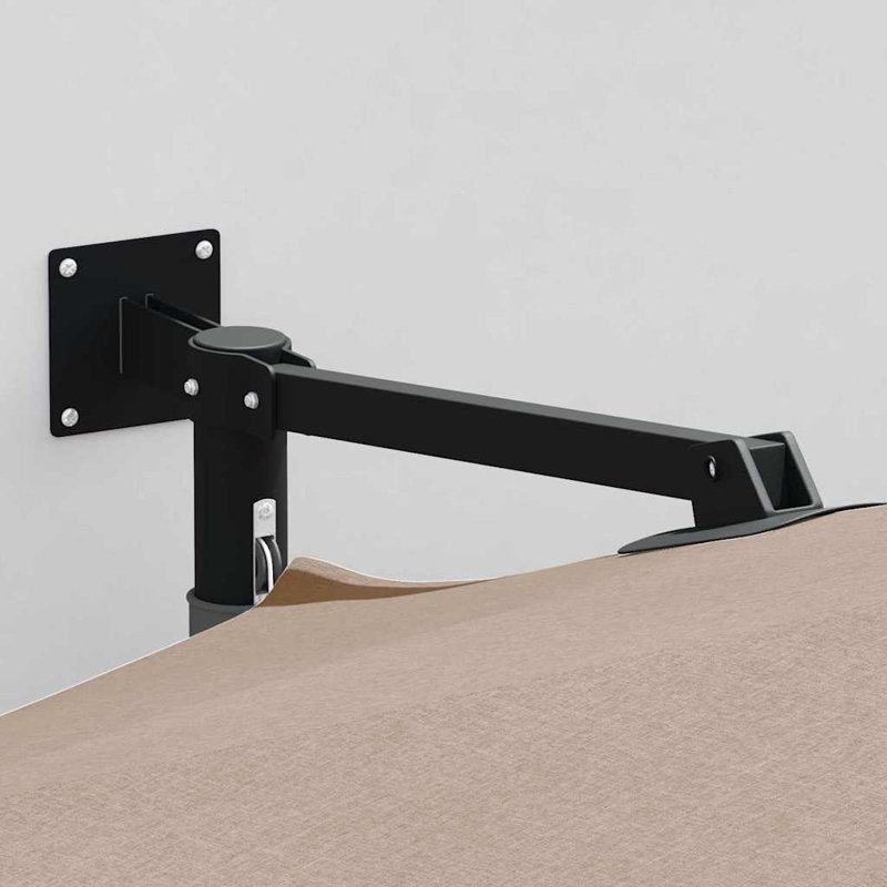 Wall Mount Parasol, Taupe, 148cm H x 248cm W x 248cm D