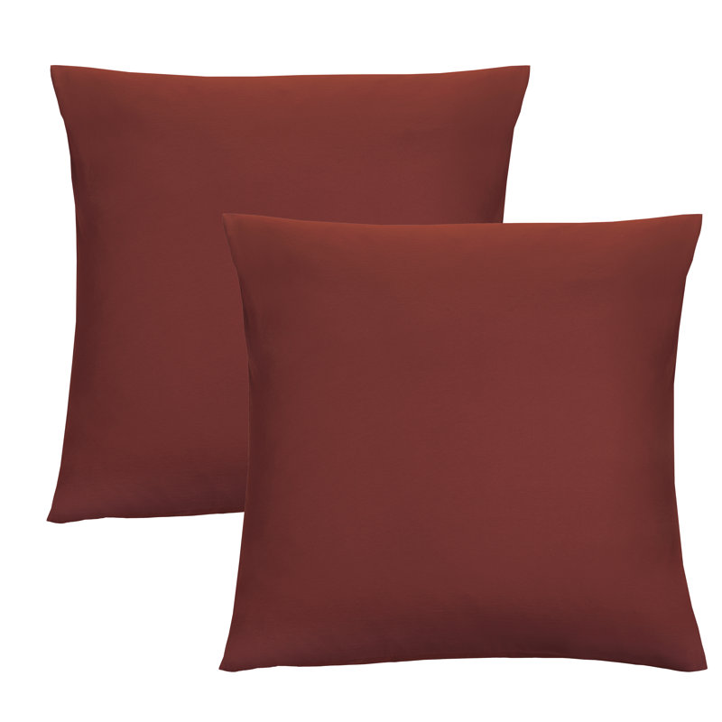 Bolster Cushion Cover, Brownish Red, 40 x 40cm