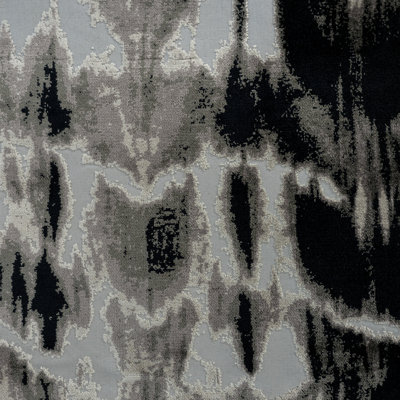 Kanoko-Bhujanga Abstract Cut Velvet Upholstery Fabric