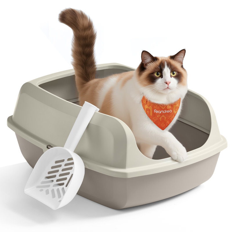 Polypropylene Litter Box, 23.5cm H x 42cm W x 56cm D, White