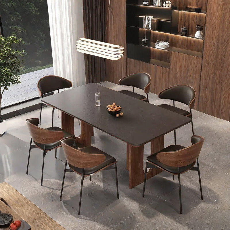 Ensemble de table de salle à manger rétro, H 29,53 po x L 70,87 po x l 35,43 po