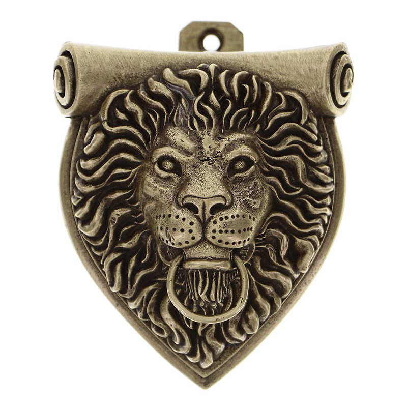 Sforza Door Knocker, Antique Brass