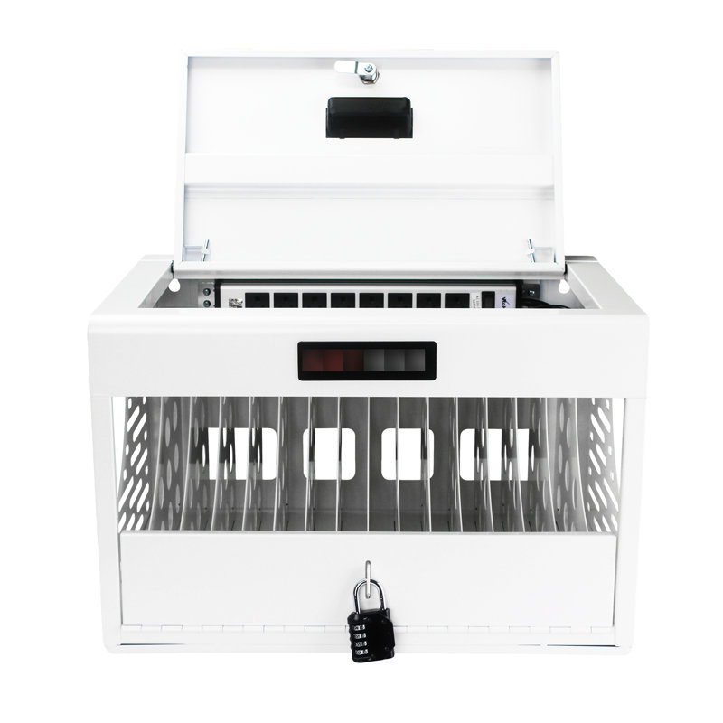 Charging Cabinet For 16 Devices - Lockable, White, Space Office, Classroom, , Fits Different Handheld Gadget Models Lockable 16 Station White Laptops & Tablets, , With Improved Heat Dissipation