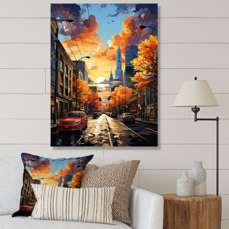 City Minneapolis Popart II sur toile, H 40 po x l 30 po x P 1,5 po, Toile tendue
