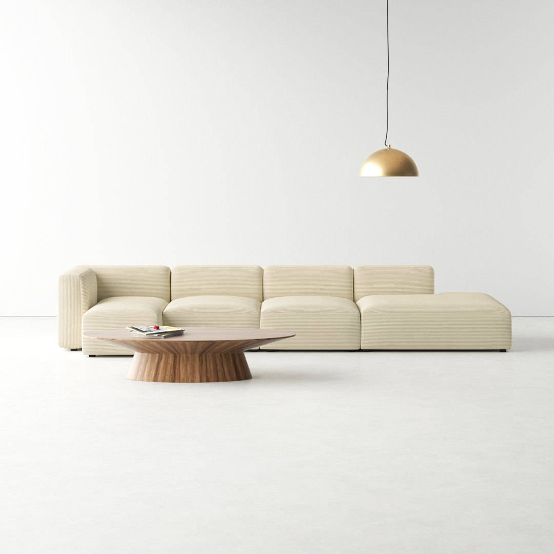Vasilisa 4 - Piece Corduroy Sectional Mercury Row® 