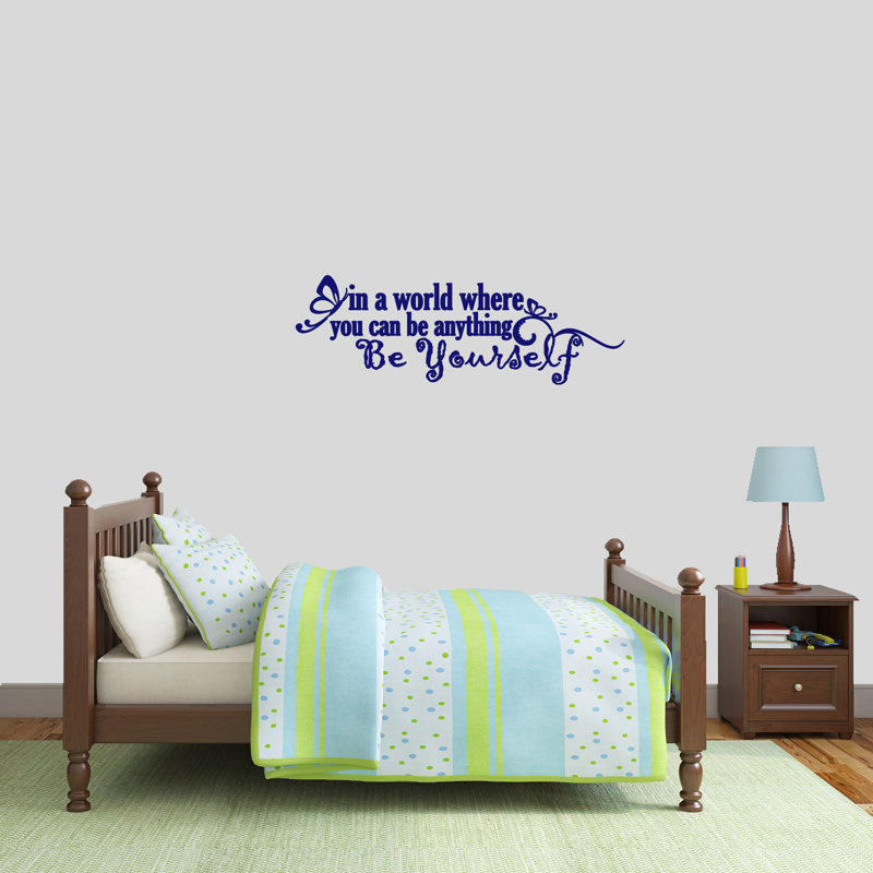 Text & Numbers Non-Wall Damaging, Navy Blue
