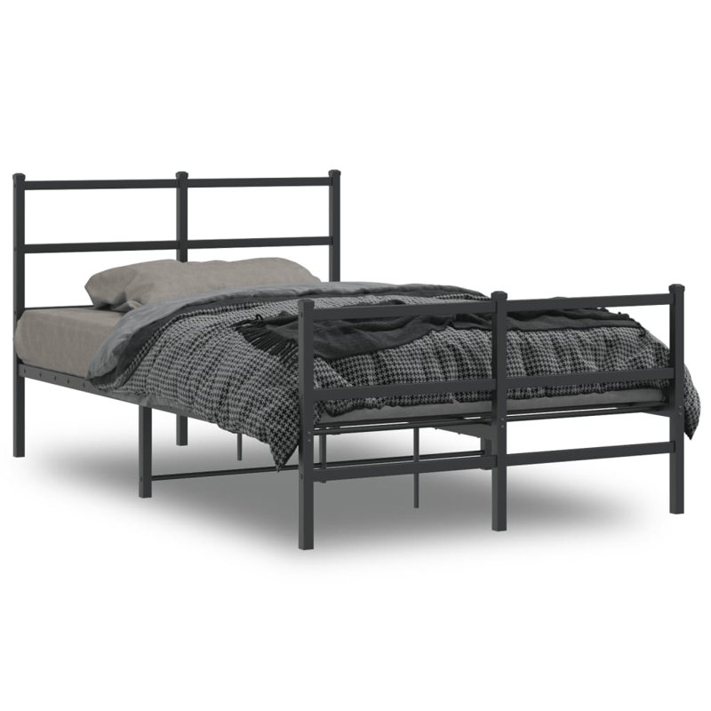 Ataman Metal Bed, Black, 33.5" x 81.5"