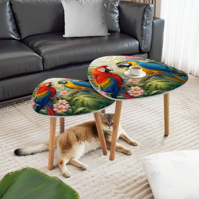 Ensemble de 2 tables basses gigognes Triangle
