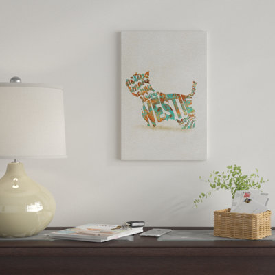 West Highland White Terrier par Ayse Deniz Akerman - Estampe numérique sur toile tendue avec châssis