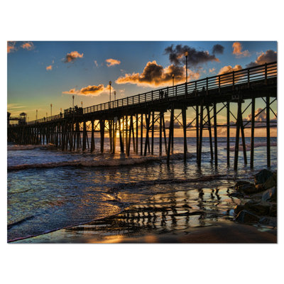 " Pacific Ocean Sunset Oceanside Pier " by Designart