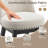 Vintage Upholstered Swivel Bar Stool with Solid Wood Legs-248063428