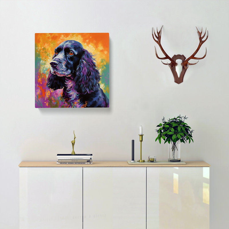 Cocker Spaniel Colour Field Painting - Print