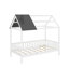 Lit simple en bois avec clôture-47677558